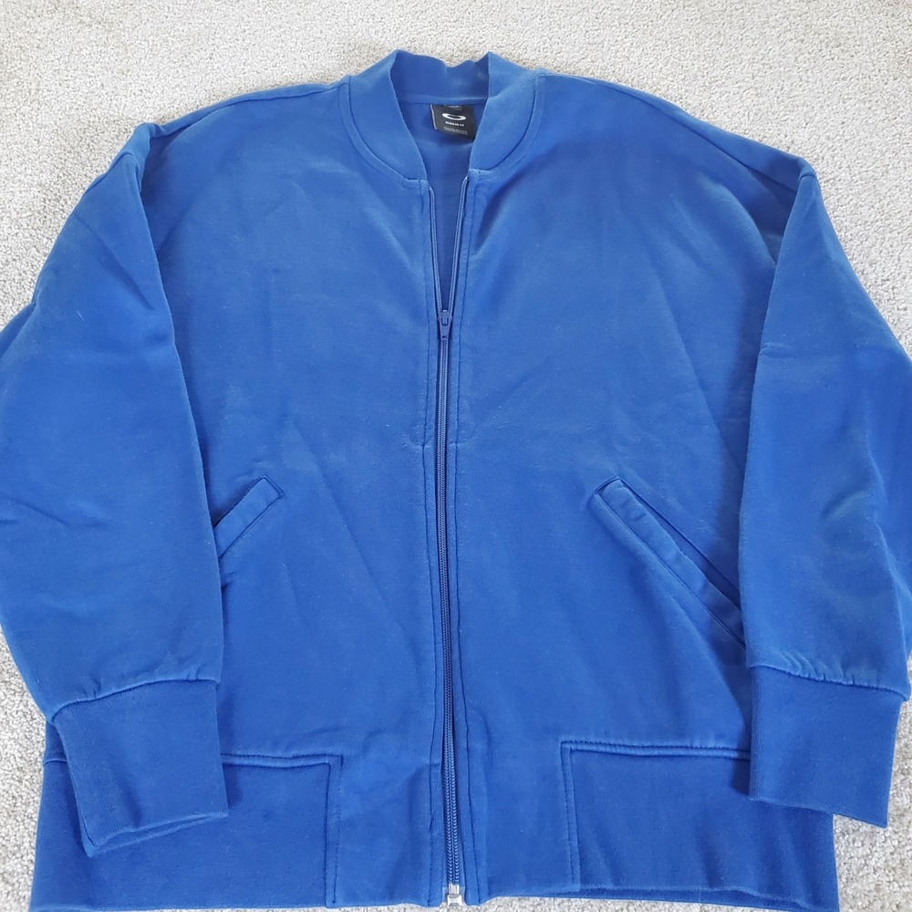 Oakley Sweatshirt Men's Medium Blue Full Zip Athletic (See Condition)